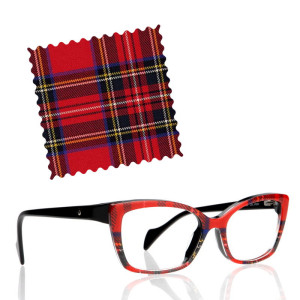 Royal Stewart by Face a Face is inspired by Scottish tartans- available at Montgomery Vision Care, Cincinnati, OH